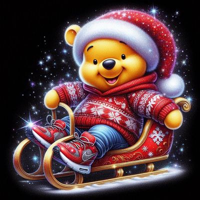 Winnie the pooh christmas E - Full Drill Diamond Painting - Specially ordered for you. Delivery is approximately 4 - 6 weeks.