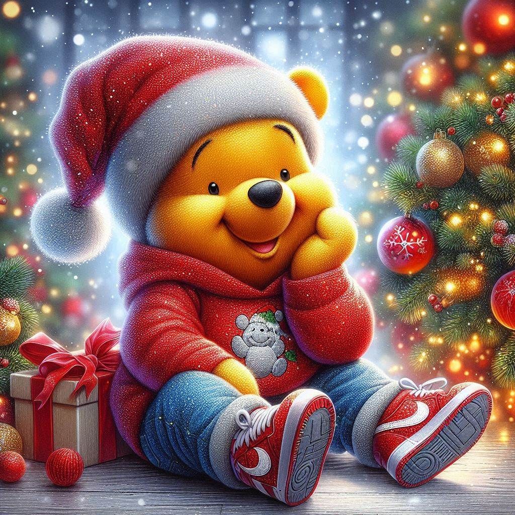 Winnie the pooh christmas C - Full Drill Diamond Painting - Specially ordered for you. Delivery is approximately 4 - 6 weeks.