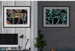 GLOW IN THE DARK - Partial Diamond Painting Kit - HORSE