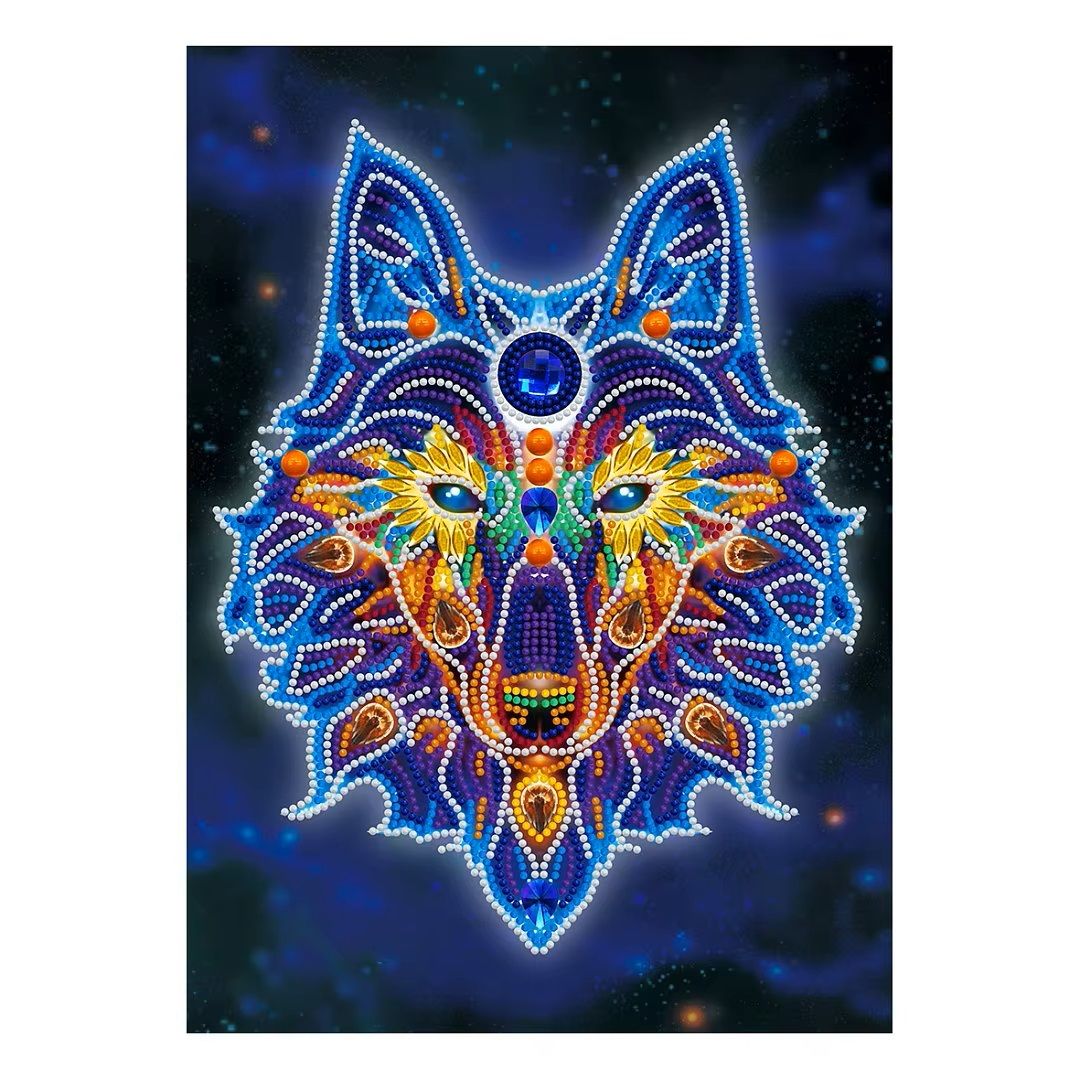 GLOW IN THE DARK - Partial Diamond Painting Kit - WOLF