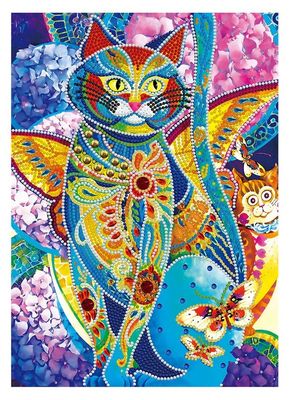 GLOW IN THE DARK - Partial Diamond Painting Kit - CAT