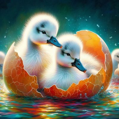 2 Baby Signets - Full Drill Diamond Painting - Specially ordered for you. Delivery is approximately 4 - 6 weeks.