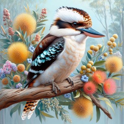Kookaburra D - Full Drill Diamond Painting - Specially ordered for you. Delivery is approximately 4 - 6 weeks.
