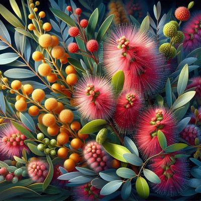 Australian flowers b - Full Drill Diamond Painting - Specially ordered for you. Delivery is approximately 4 - 6 weeks.