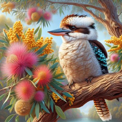 Kookaburra C - Full Drill Diamond Painting - Specially ordered for you. Delivery is approximately 4 - 6 weeks.