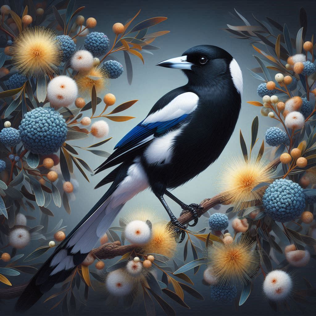 Magpie B - Full Drill Diamond Painting - Specially ordered for you. Delivery is approximately 4 - 6 weeks.