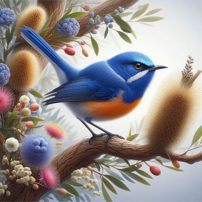 Blue Wren B - Full Drill Diamond Painting - Specially ordered for you. Delivery is approximately 4 - 6 weeks.