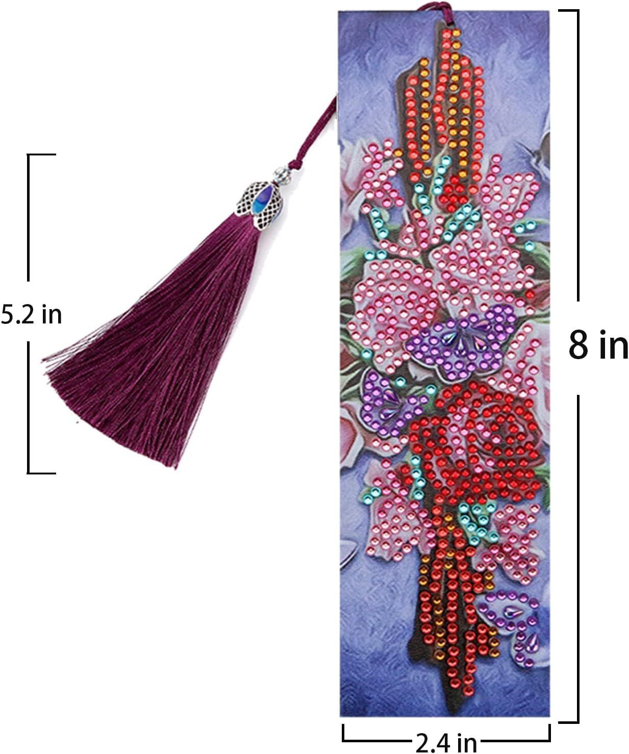 Diamond Painting Bookmark - Cross and Roses - M061