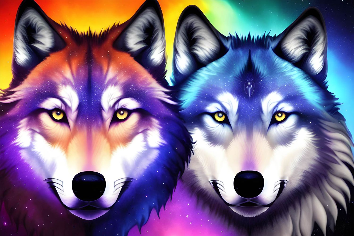 2 Wolves 918 - DELUXE Full Drill Kit ROUND 40 x 50cm with ABs for Highlights! - Currently in stock