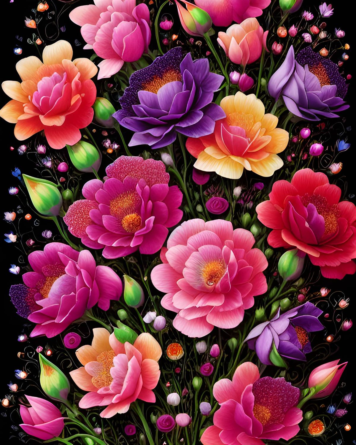 Flowers M427 - 30 x 40cm Full Drill AB Kit, (Round drills) - Currently in stock