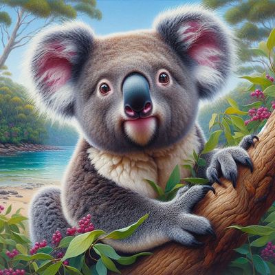 Australian Koala  - DELUXE Full Drill Kit with ABs (Square drills) 50 x 50cm - Currently in stock