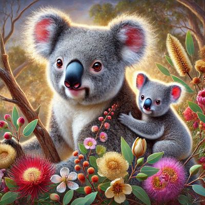 Koala B - Full Drill Diamond Painting - Specially ordered for you. Delivery is approximately 4 - 6 weeks.