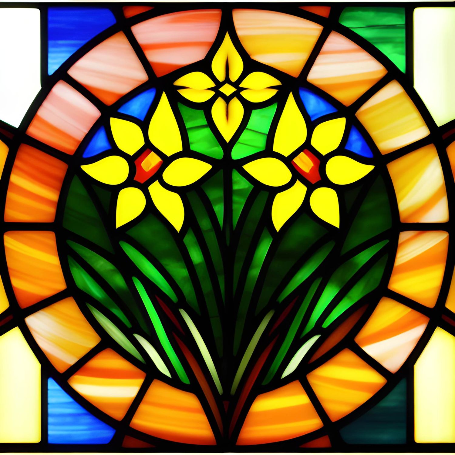 Stained Glass Flowers 1 - Full Drill Diamond Painting - Specially ordered for you. Delivery is approximately 4 - 6 weeks.