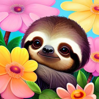 Baby Sloth 745 - 30 x 30cm Full Drill AB Kit, (Square drills) - Currently in stock