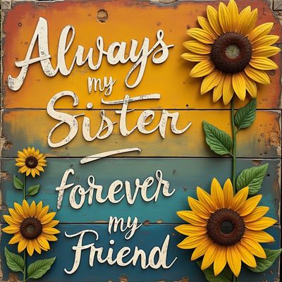 Always my sister - Deluxe Full Drill Diamond Painting Kit (Square) 50 x 50cm - Currently in stock
