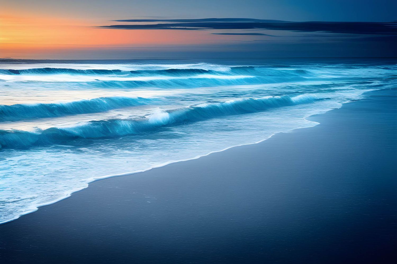 Sunset at beach - DELUXE Full Drill AB Kit (Square drills) - 60 x 90cm   Currently in stock
