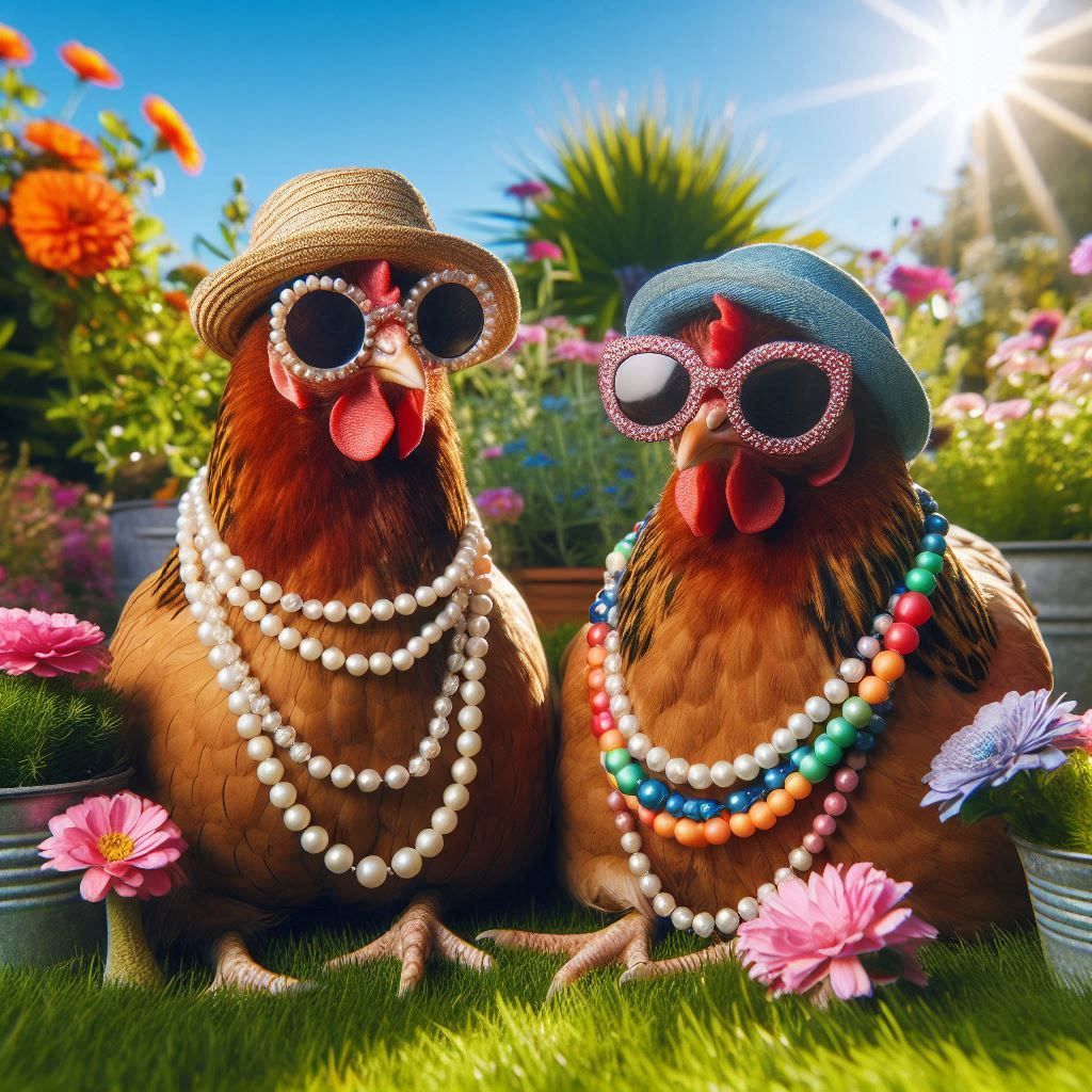 Fashion Chickens- DELUXE Full Drill AB Kit, (Square drills) - 60 x 60cm  Currently in stock