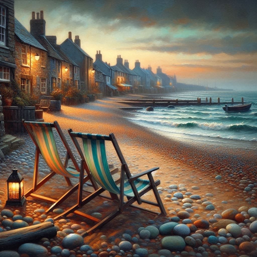Cobbled Beach- Deluxe Full Drill Diamond Painting Kit (Square) 50 x 50cm - Currently in stock