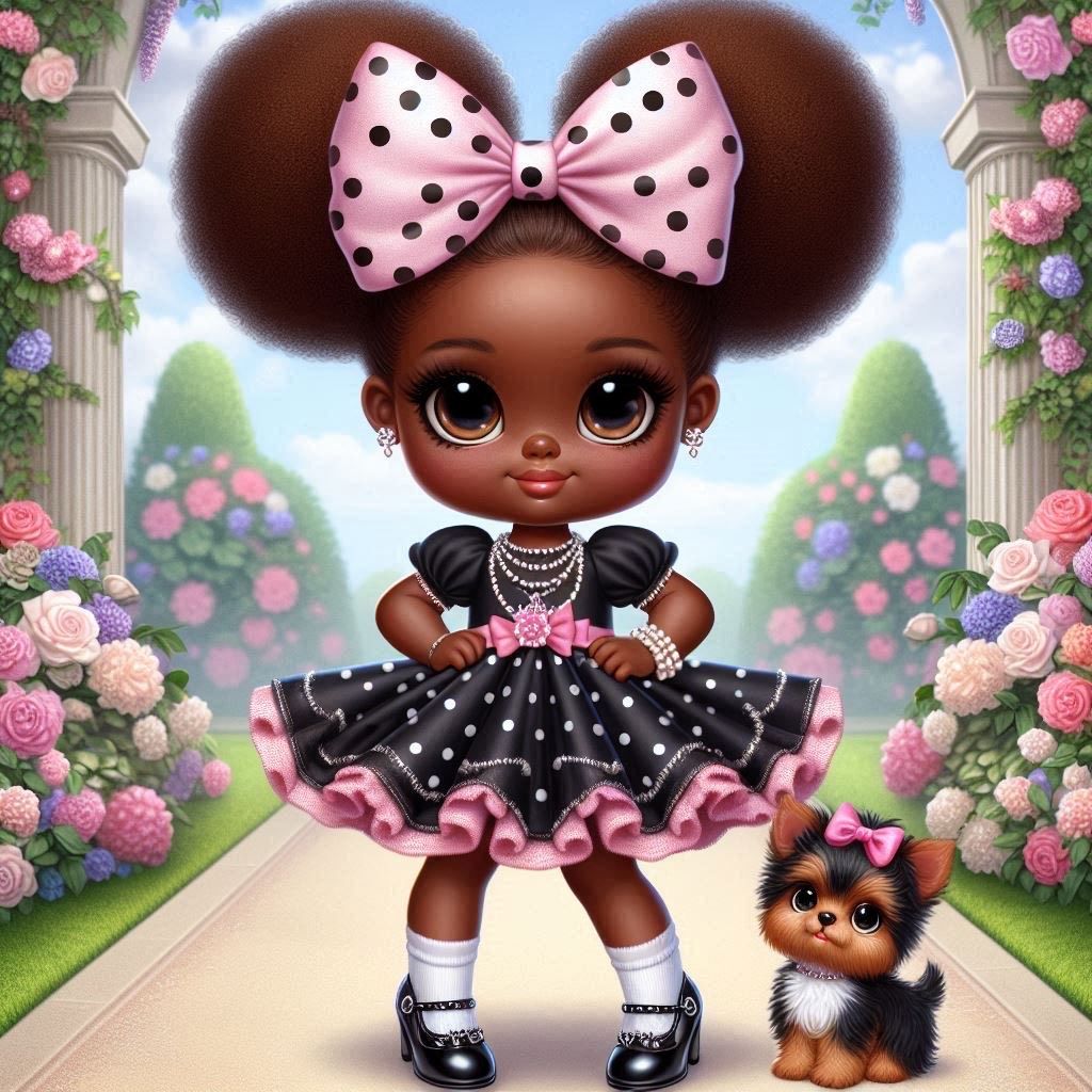 Little girl with puppy- 30 x 30cm Full Drill AB Kit, (Round drills) - Currently in stock