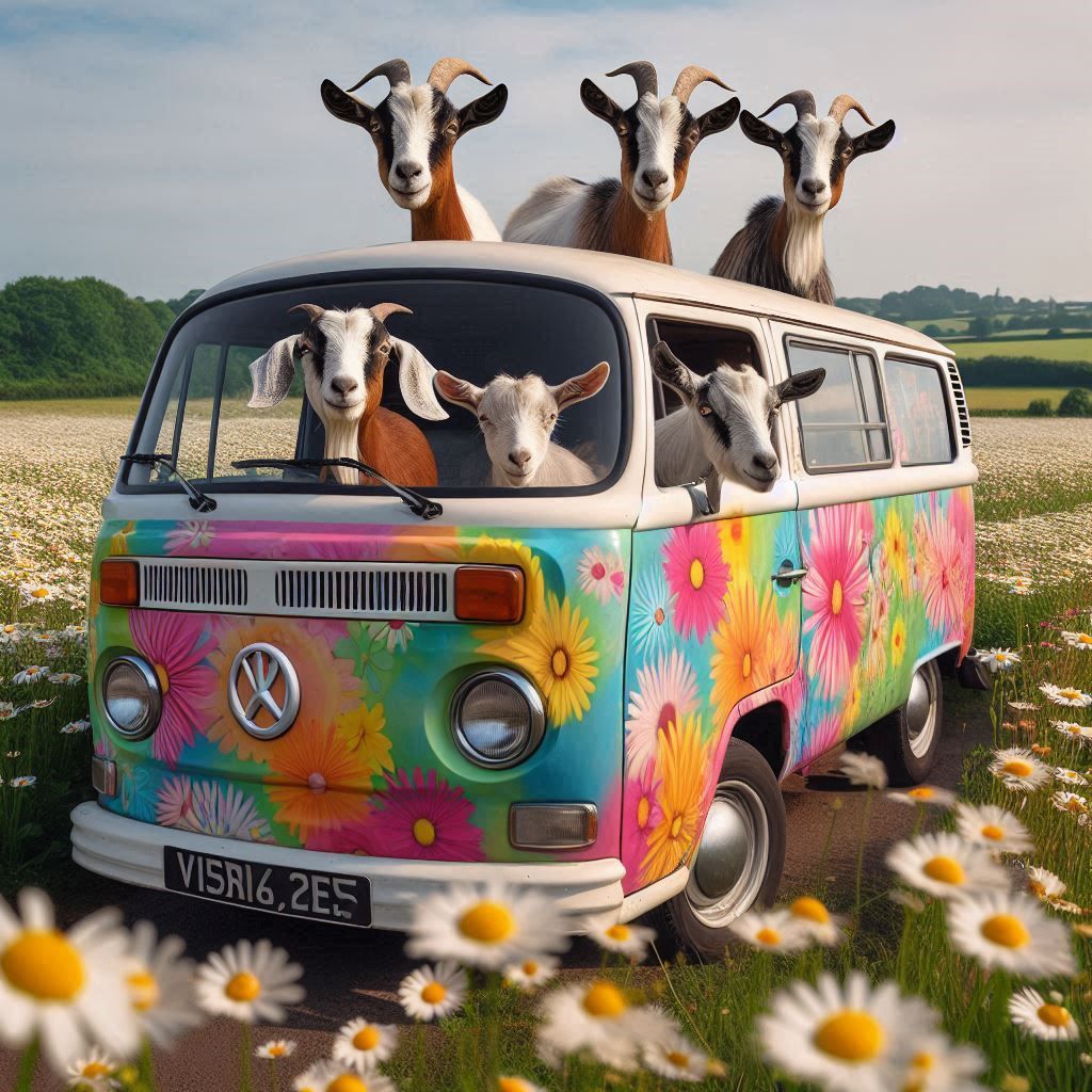 Travelling Goats - Deluxe Full Drill Diamond Painting Kit (AB Round) 50 x 50cm - Currently in stock