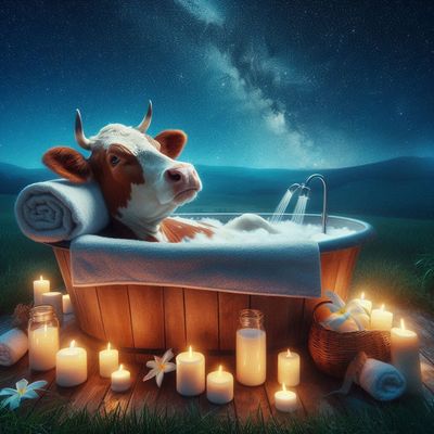 Cow Spa Treat- Full Drill Diamond Painting - Specially ordered for you. Delivery is approximately 4 - 6 weeks.