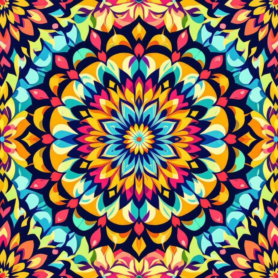 Mandala - Full Drill Kit, (Square drills) 40 x 40cm - Currently in stock