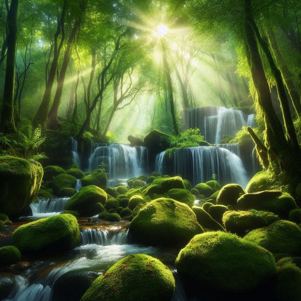 Moss Forest - DELUXE Full Drill Kit, (Square drills) - 60 x 60cm