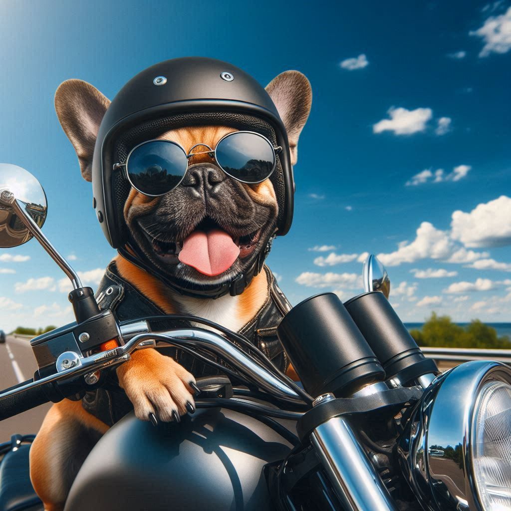 Frenchie on a bike- DELUXE Full Drill Kit with ABs (Square drills) - 40 x 40cm - Currently in stock