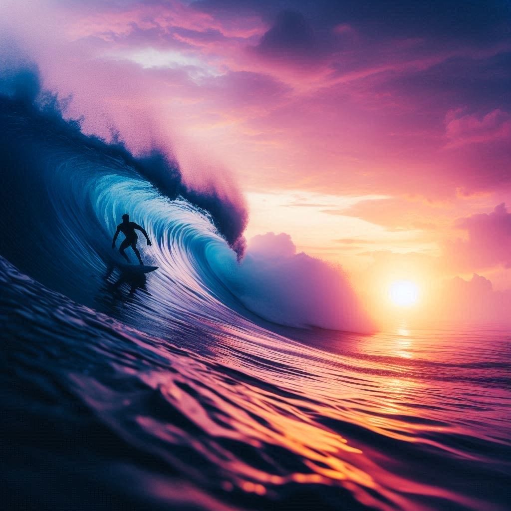 Surfer - Full Drill, (Round) 70 x 70cm - Currently in stock