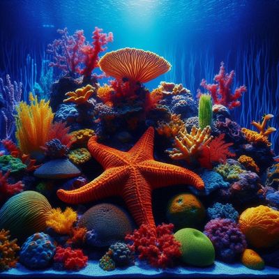 Under the sea- DELUXE Full Drill Kit with ABs (Round drills) 50 x 50cm - Currently in stock