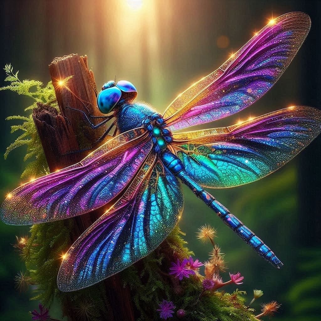 Dragonfly- Full Drill Diamond Painting - Specially ordered for you. Delivery is approximately 4 - 6 weeks.