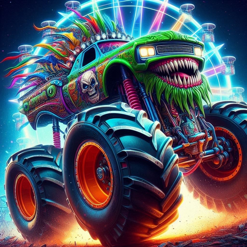 Monster Truck - DELUXE Full Drill Kit with ABs (Square drills) - 40 x 40cm - Currently in stock