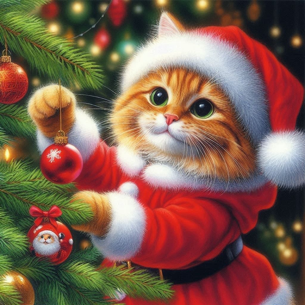 Ginger Cat- Full Drill Diamond Painting - Specially ordered for you. Delivery is approximately 4 - 6 weeks.