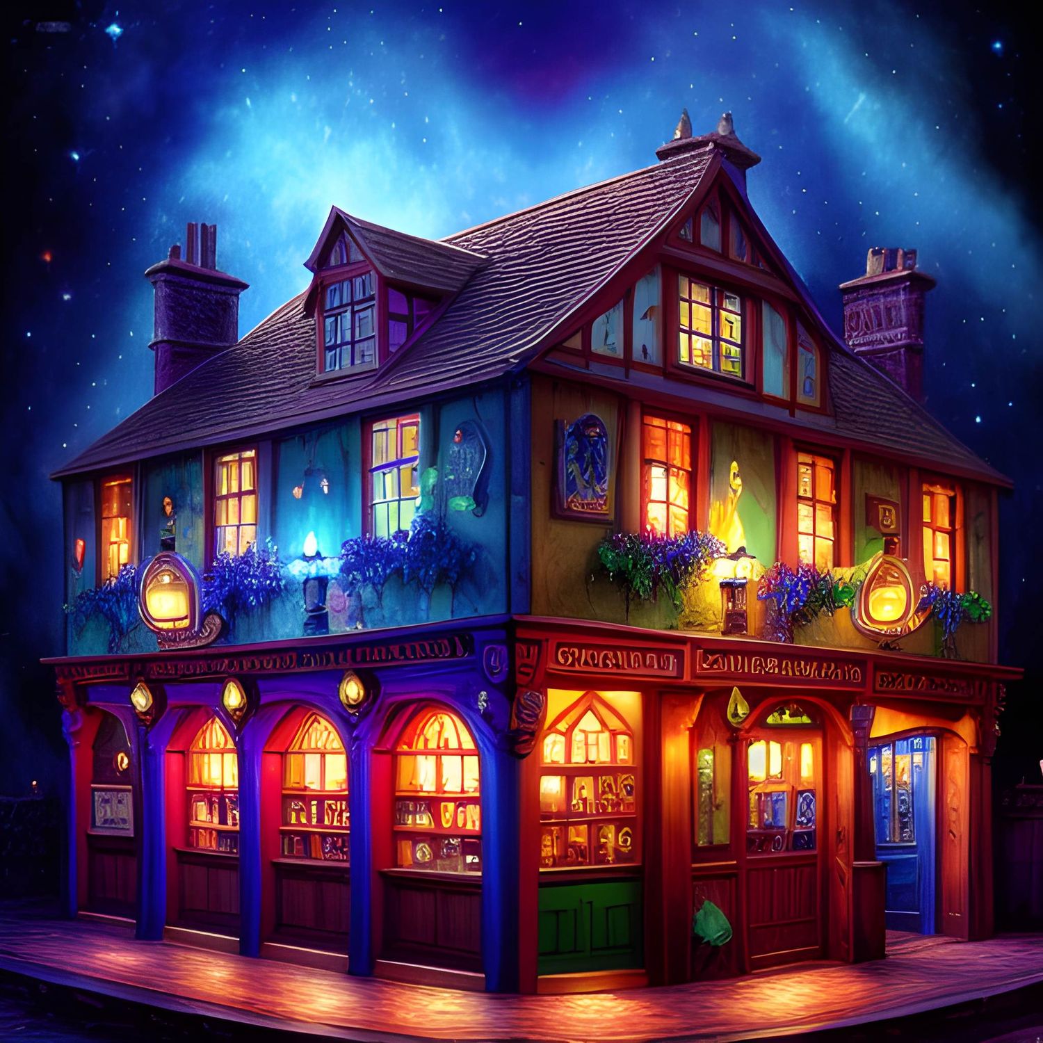 Quaint old tavern - Full Drill Diamond Painting - Specially ordered for you. Delivery is approximately 4 - 6 weeks.