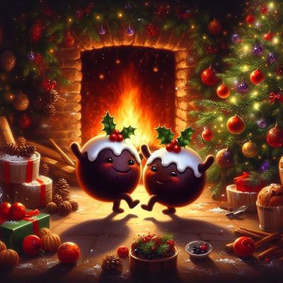 Dancing Plum Puddings- DELUXE Full Drill Kit with ABs (Round drills) 50 x 50cm - Currently in stock