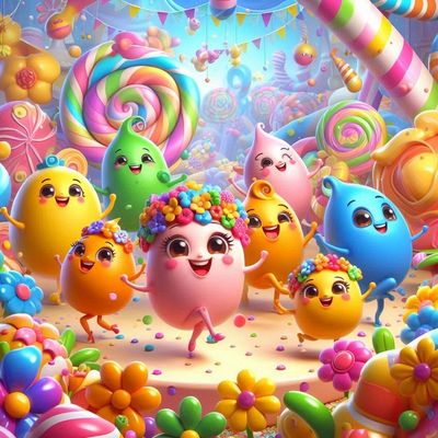 Dancing lollies- Full Drill Diamond Painting - Specially ordered for you. Delivery is approximately 4 - 6 weeks.