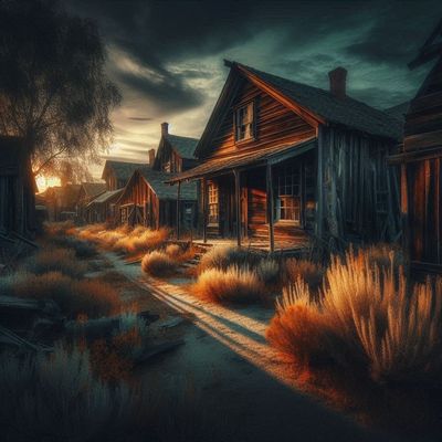 Old deserted town- Full Drill Diamond Painting - Specially ordered for you. Delivery is approximately 4 - 6 weeks.
