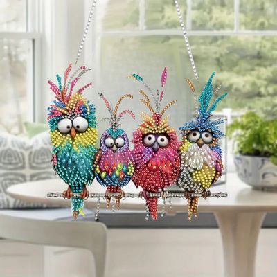 Hanging Diamond Painting Kit - Chickens