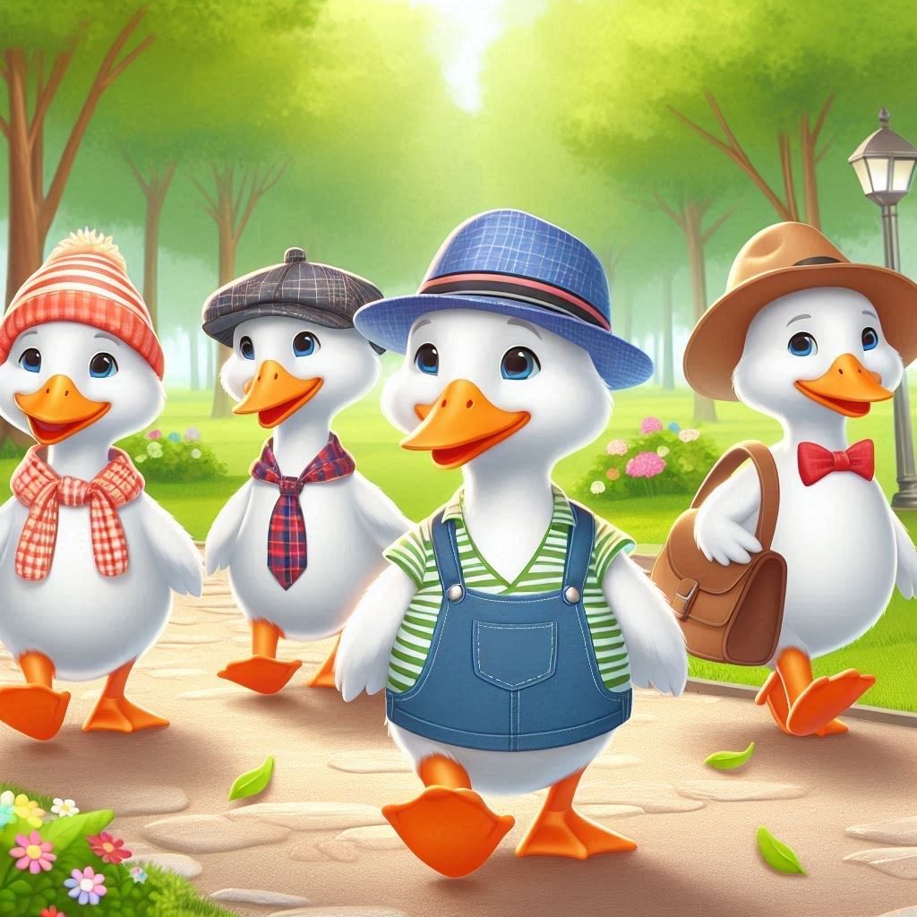 Geese taking a stroll - DELUXE Full Drill Kit with ABs (Round drills) - 40 x 40cm - Currently in stock