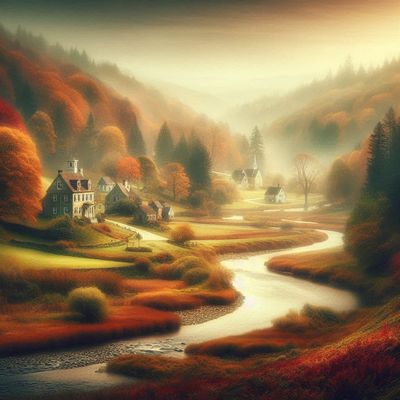 Autumn Village - DELUXE Full Drill AB Kit, (Square drills) - 60 x 60cm  Currently in stock