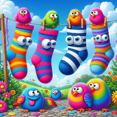 Funky Socks - Full Drill Diamond Painting - Specially ordered for you. Delivery is approximately 4 - 6 weeks.