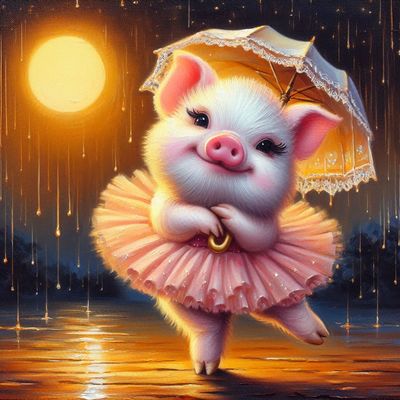 Dancing Pig- DELUXE Full Drill Kit with ABs (Round drills) 50 x 50cm - Currently in stock Dancing Pig- DELUXE Full Drill Kit with ABs (Round drills) 50 x 50cm - Currently in stock