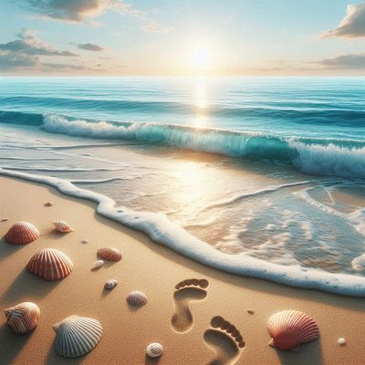 Shells &amp; beach- Full Drill Diamond Painting - Specially ordered for you. Delivery is approximately 4 - 6 weeks.