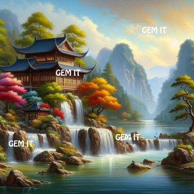 Japanese Garden 1 - DELUXE Full Drill AB Kit, (Square drills) - 60 x 60cm  Currently in stock