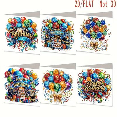 Birthday Cards - 6 cards and envelopes