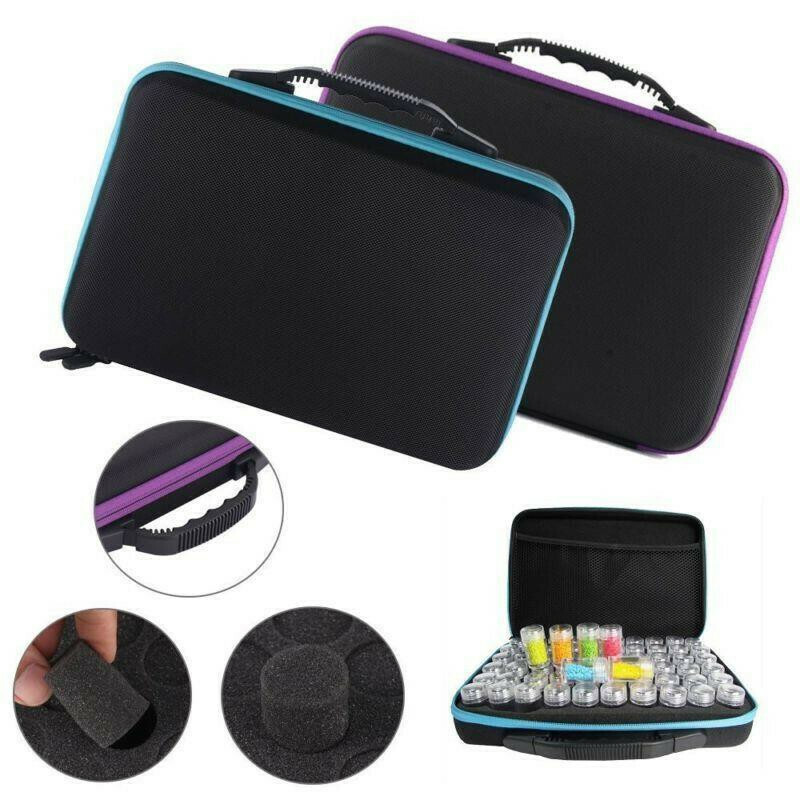 Bead Storage Travel  Case with 60 Bottles
