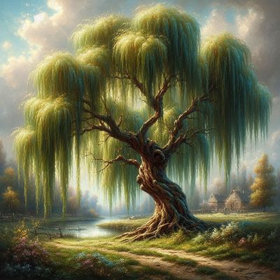 Weeping Willow tree- Full Drill, (Square) 70 x 70cm - Currently in stock