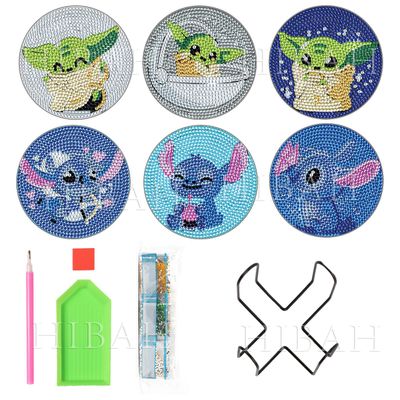 Set of 6 Coasters - Baby Yoda Set of 6 Coasters - Baby Yoda
