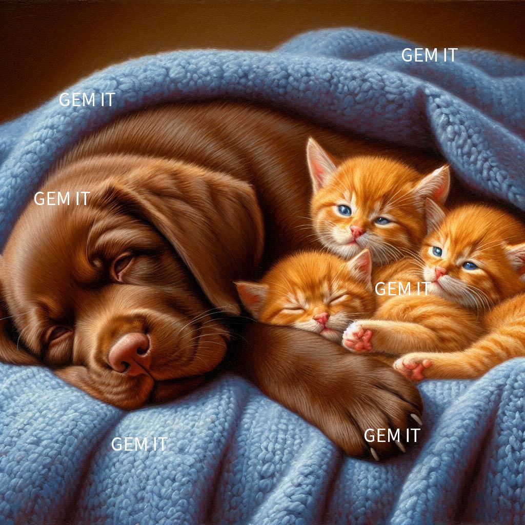 Labrador &amp; kittens - Deluxe Full Drill Diamond Painting Kit (Round) 50 x 50cm - Currently in stock