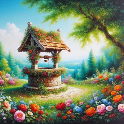 Wishing well- Full Drill Diamond Painting - Specially ordered for you. Delivery is approximately 4 - 6 weeks.